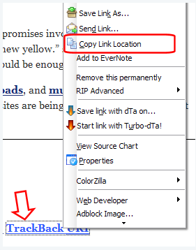 How to send a Trackback on WordPress