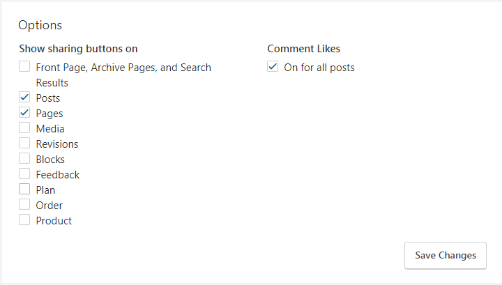 insert sharing buttons