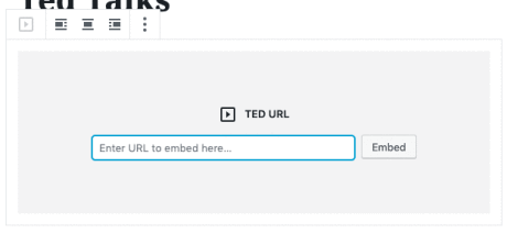 how to embed ted talks
