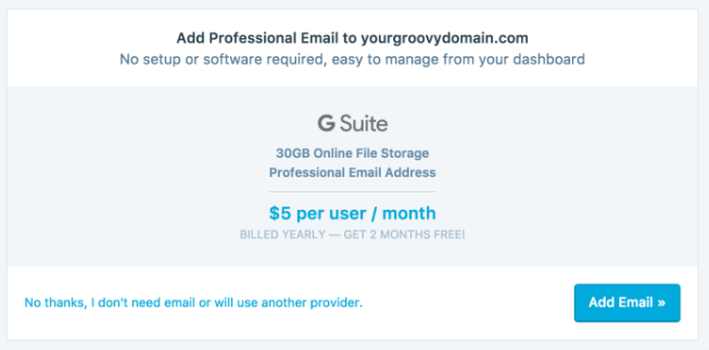 add G Suite to your site