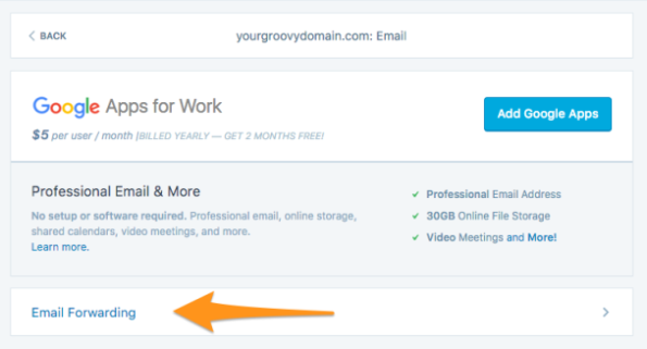 activate email forwarding