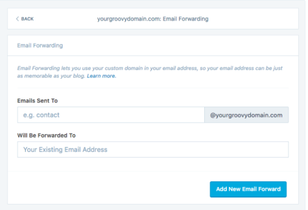 activate email forwarding