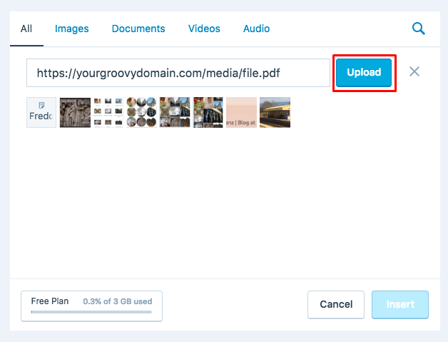 how to upload documents from a URL