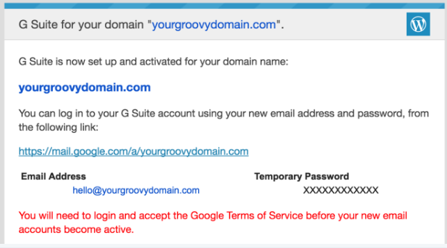 add G Suite to your site