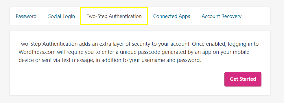 two step authentication
